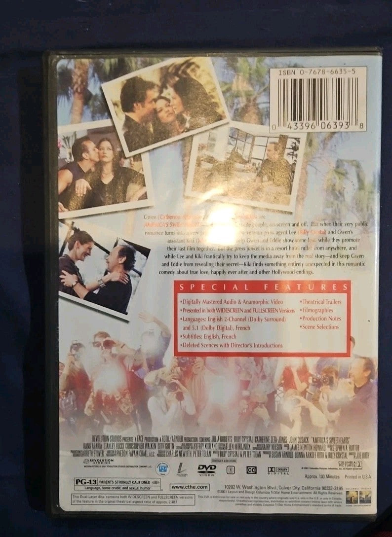 America's Sweethearts (DVD, 2001) Moisture Damaged Artwork