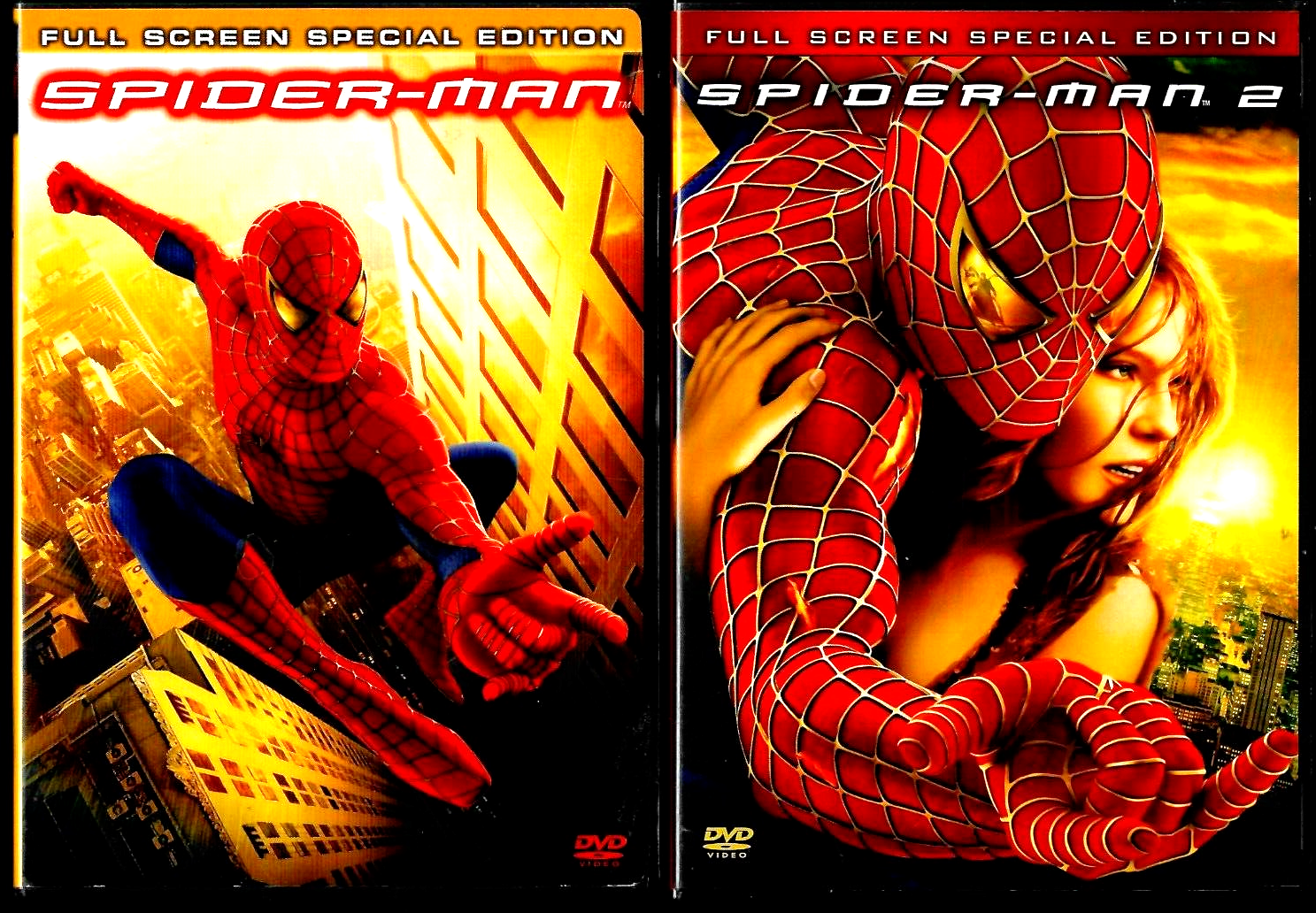 Spider-Man 1 & 2(DVD, 2007, 2-Disc Set) Tested. New Case. Resealed