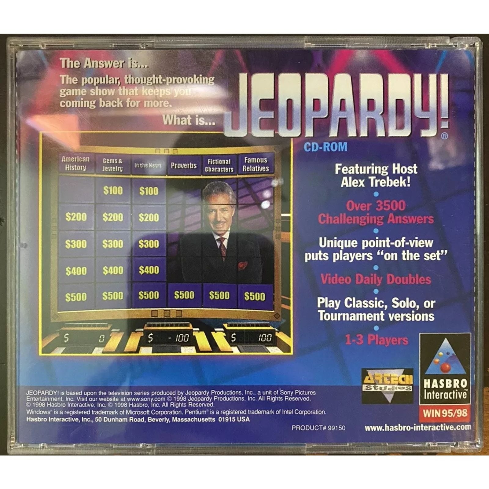 Jeopardy! Hasbro (PC CDRom) Windows 95/98