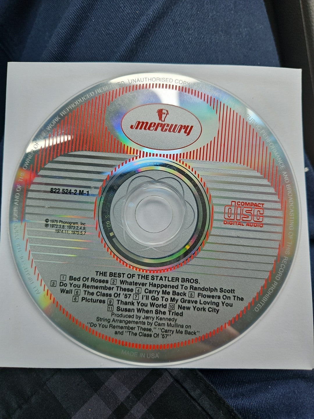 Best of by Statler Brothers (CD, 1990) Disc Only. Tested