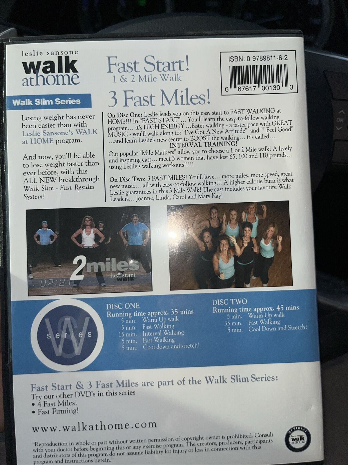 Leslie Sansone's Walk Slim - Fast Start 1 & 2 Mile Walk, BN Sealed 2 DVD Set