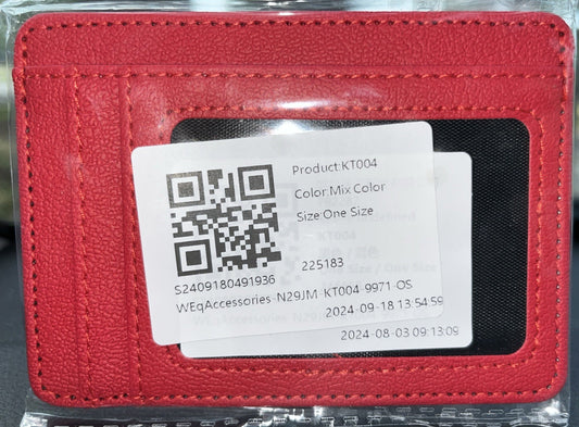 Men Women Leather Slim Credit Card Holder Wallet ID Window Front Pocket