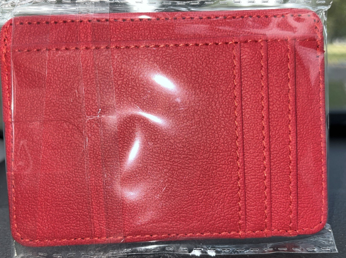 Men Women Leather Slim Credit Card Holder Wallet ID Window Front Pocket