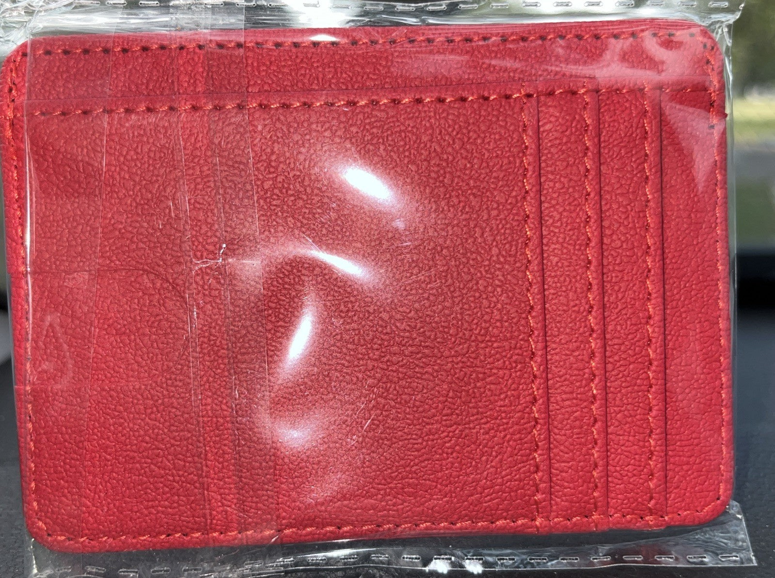 Men Women Leather Slim Credit Card Holder Wallet ID Window Front Pocket