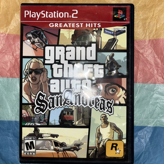 Grand Theft Auto: San Andreas (PS2) Tested. Manual. Original Case.