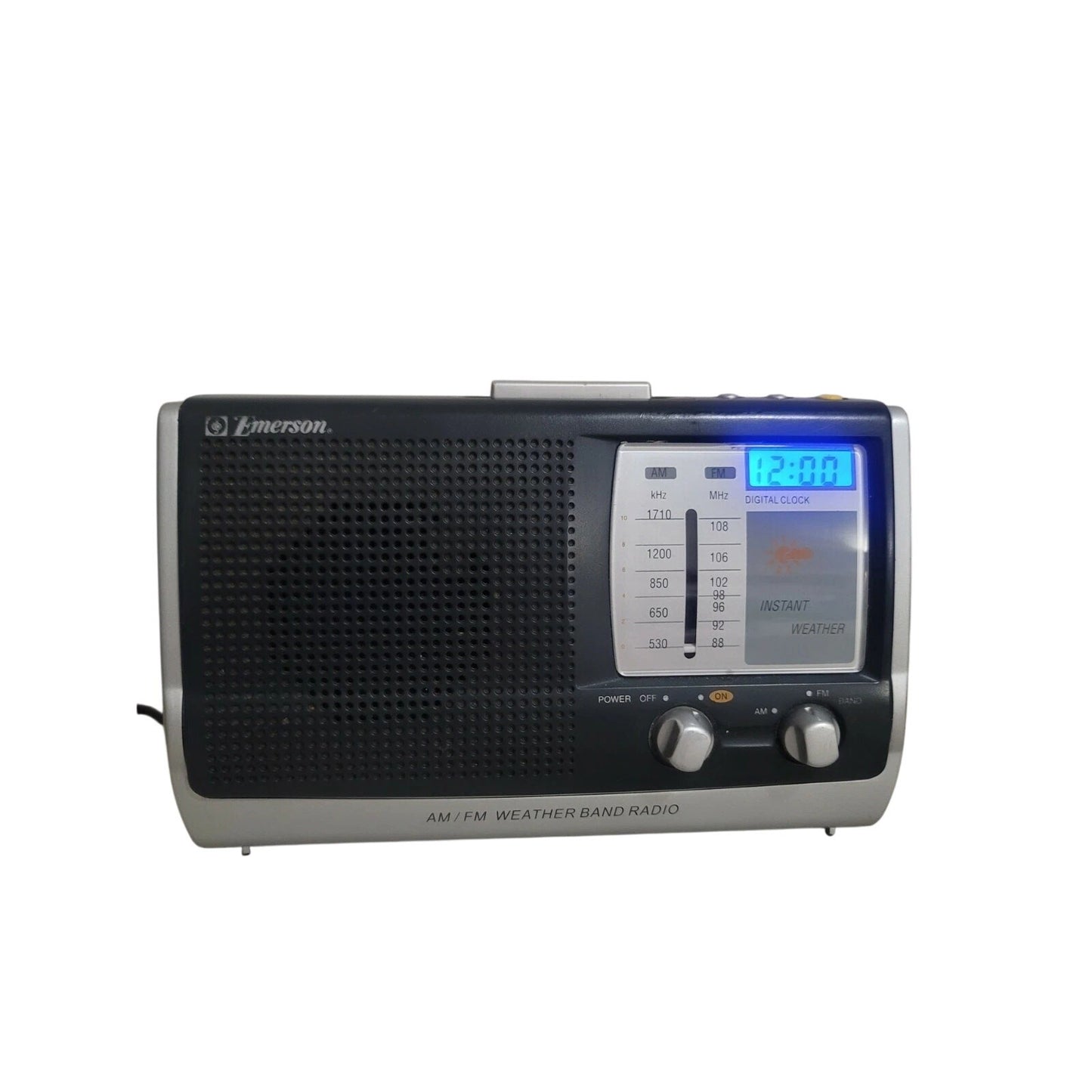Emerson RP6251 AM/FM Portable Instant Weather Clock Radio 