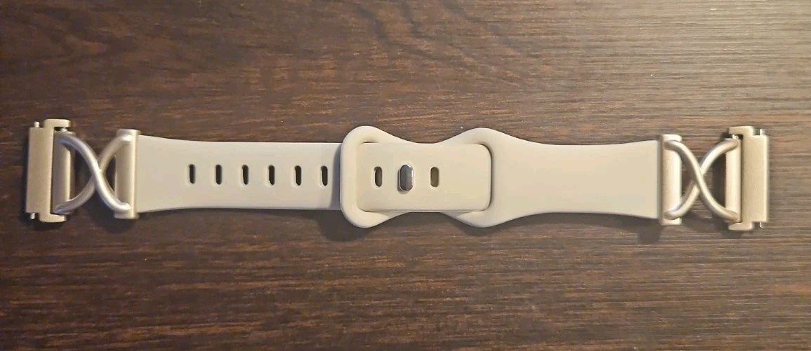 20mm Light Grey Silhouette Hourglass Accent Watch Band