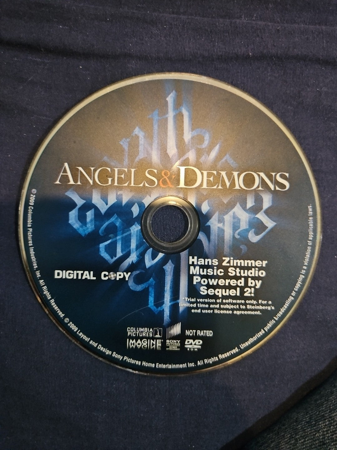 Angels and Demons Digital Copy (DVD) DISC ONLY + Special Features (Bluray) Disc