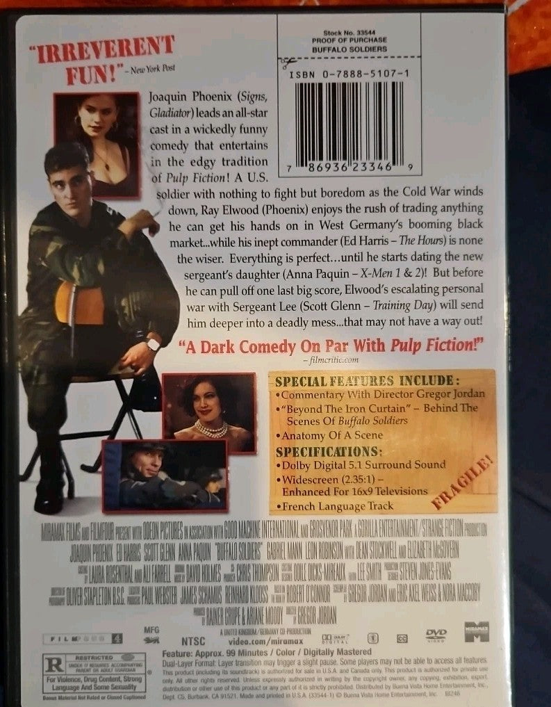 Buffalo Soldiers (DVD, 2001)