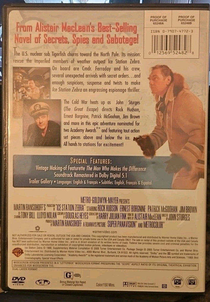 Ice Station Zebra (DVD, 1968)