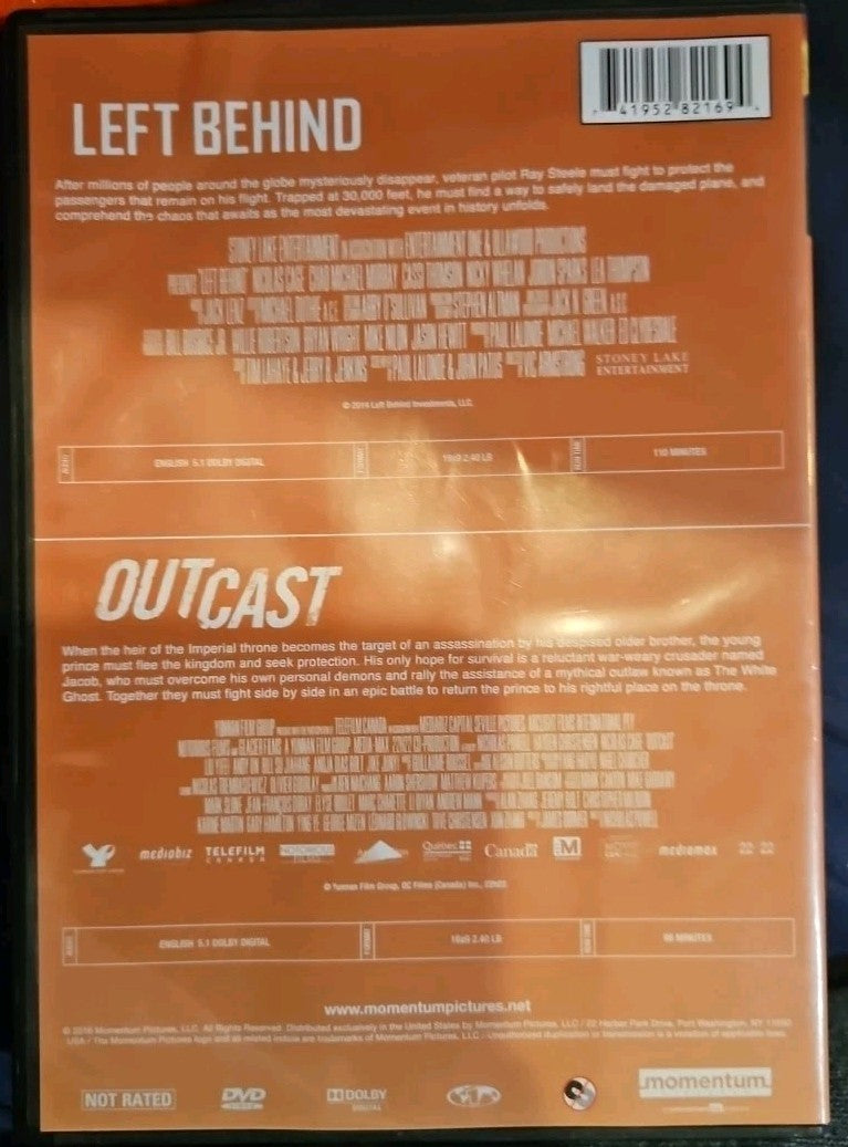 Left Behind Outcast DVD Nicolas Cage Double Feature ￼