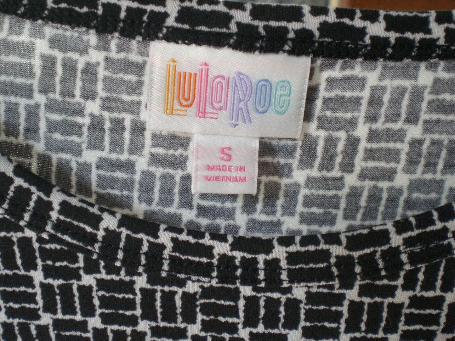 NWT LuLaRoe Black White Debbie Dress SMALL