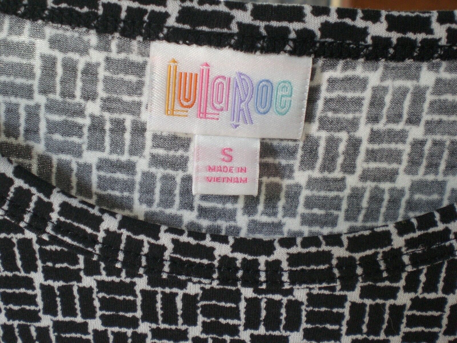 NWT LuLaRoe Black White Debbie Dress SMALL