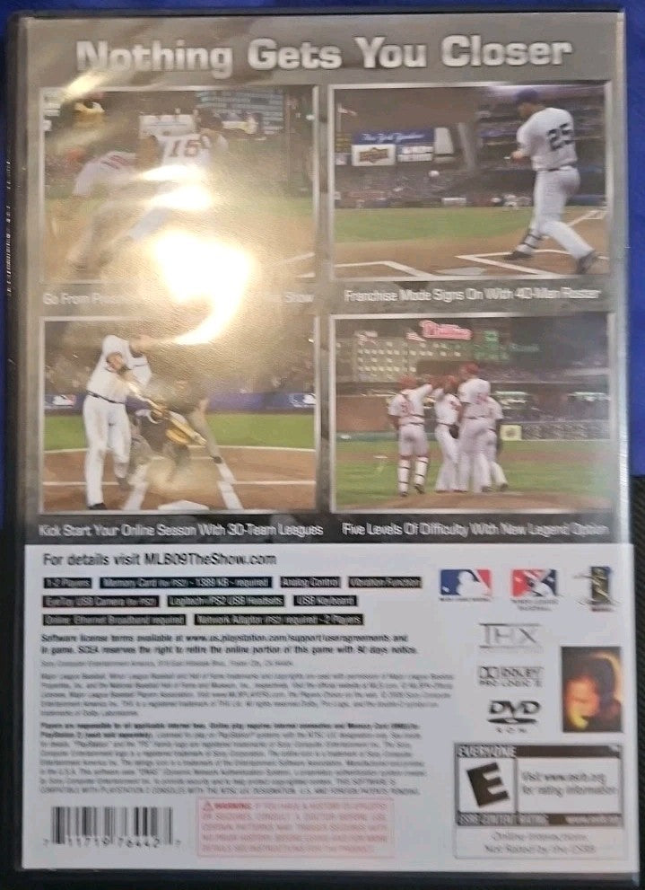 MLB 09: The Show (Sony PlayStation 2, 2009) Tested. Original Case. CIB