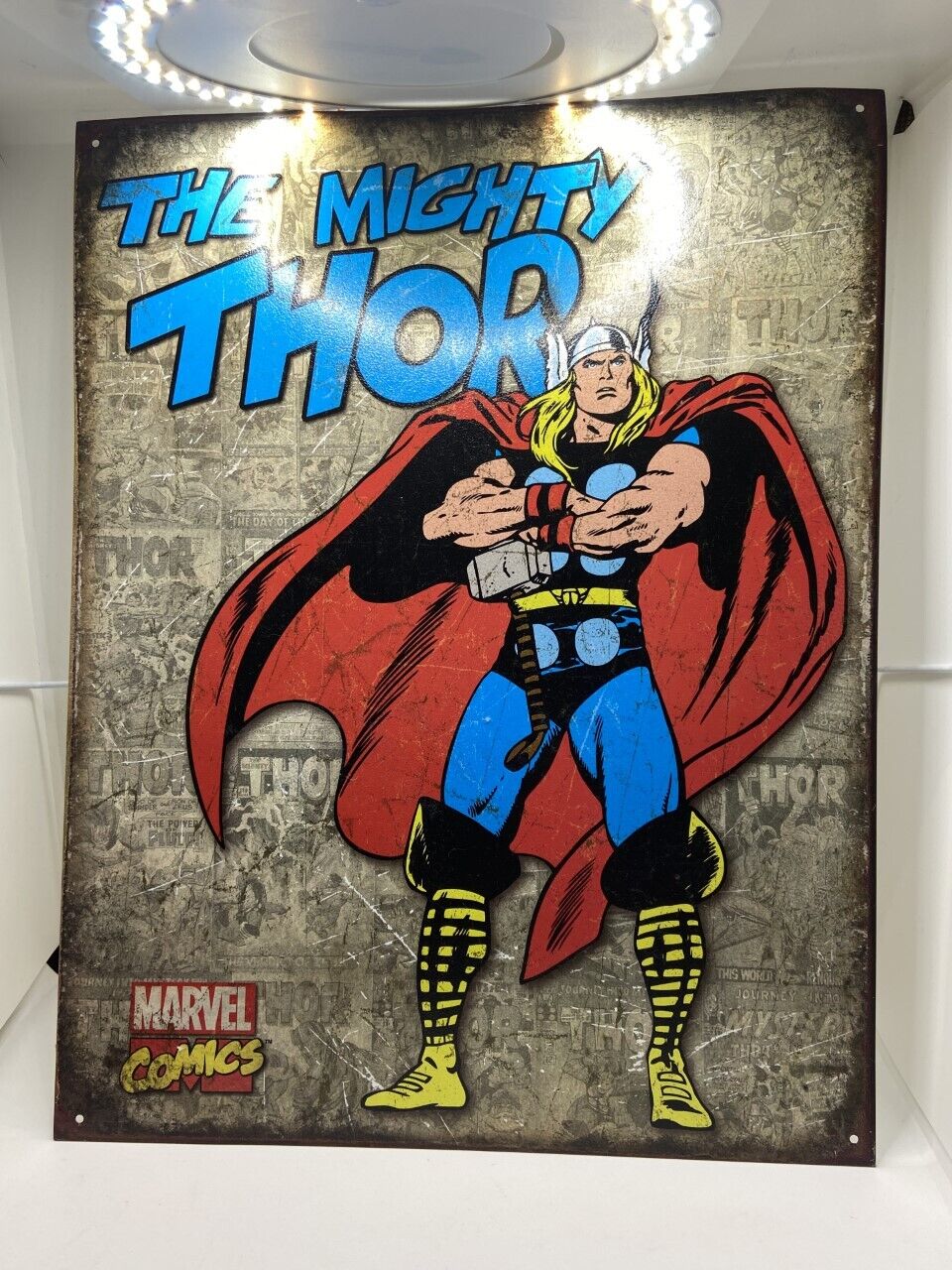 The Mighty Thor tin wall cover 12" x 16"