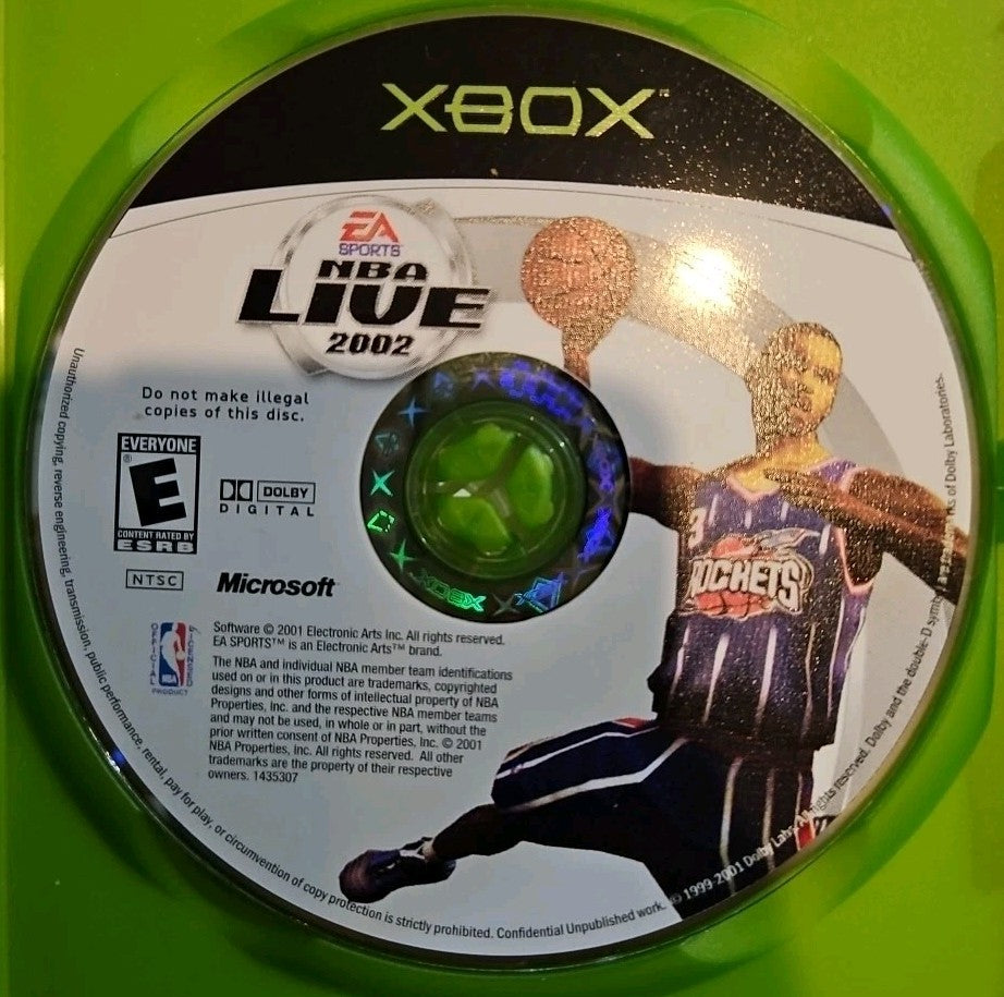 Nba Live 2002 - Microsoft Xbox. Tested. No Scratches. New Case