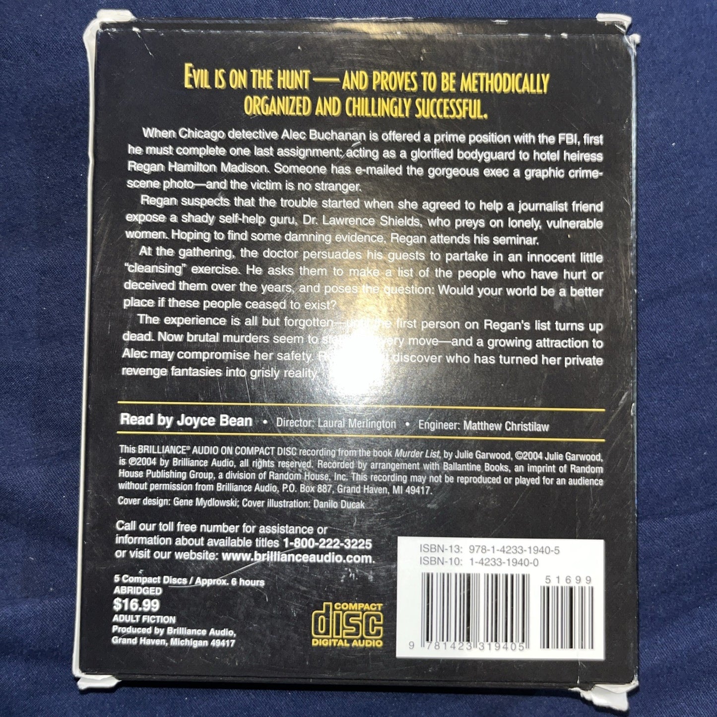 Murder List by Julie Garwood (2006, Compact Disc)