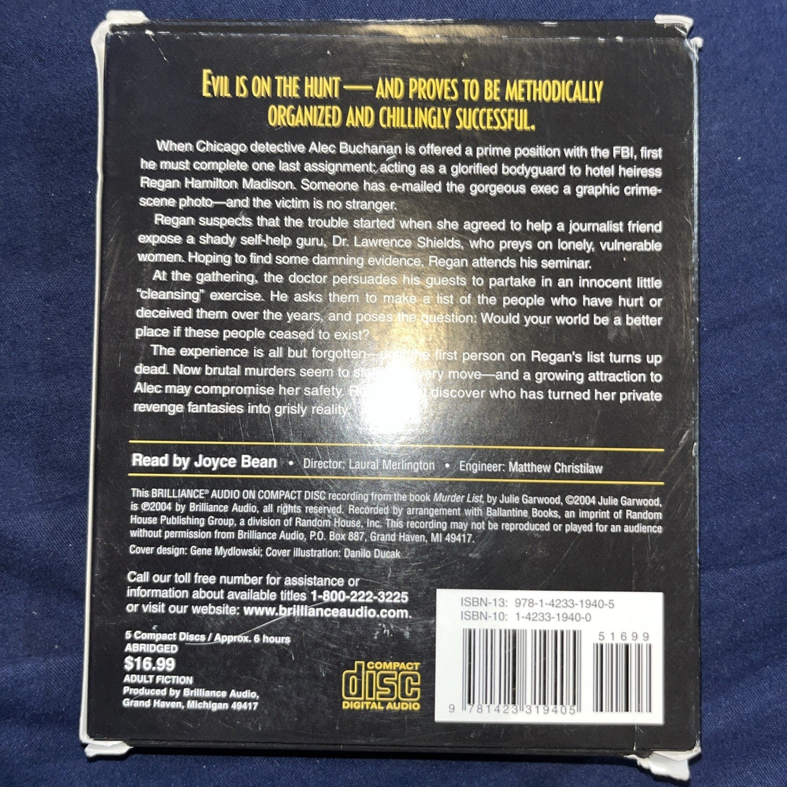 Murder List by Julie Garwood (2006, Compact Disc)