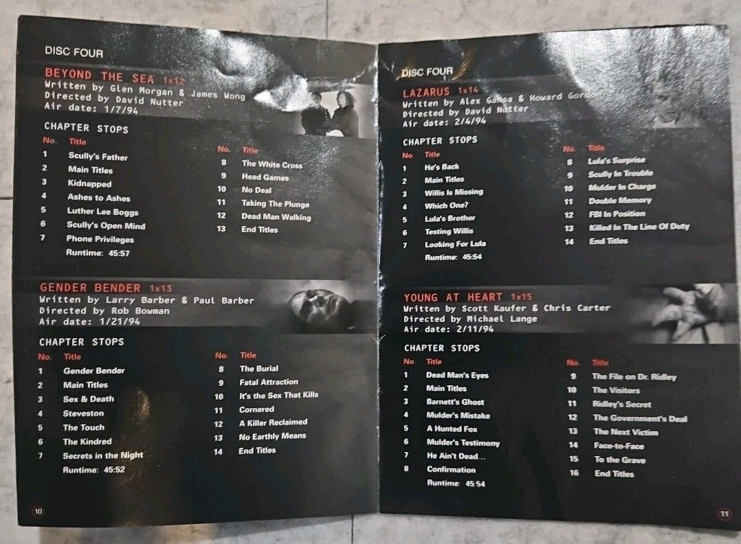 The X-Files Complete 1st Season Collector's Edition Booklet