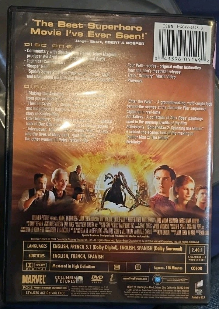 Spider-Man 2 (Special Edition) (DVD, 2004)