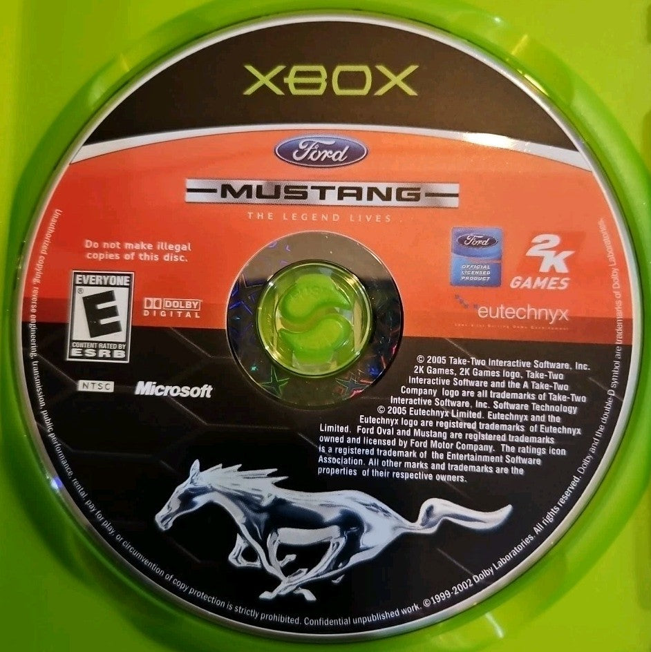 Ford Mustang: The Legend Lives (Microsoft Xbox, 2005) Tested. New Case. No Scrat