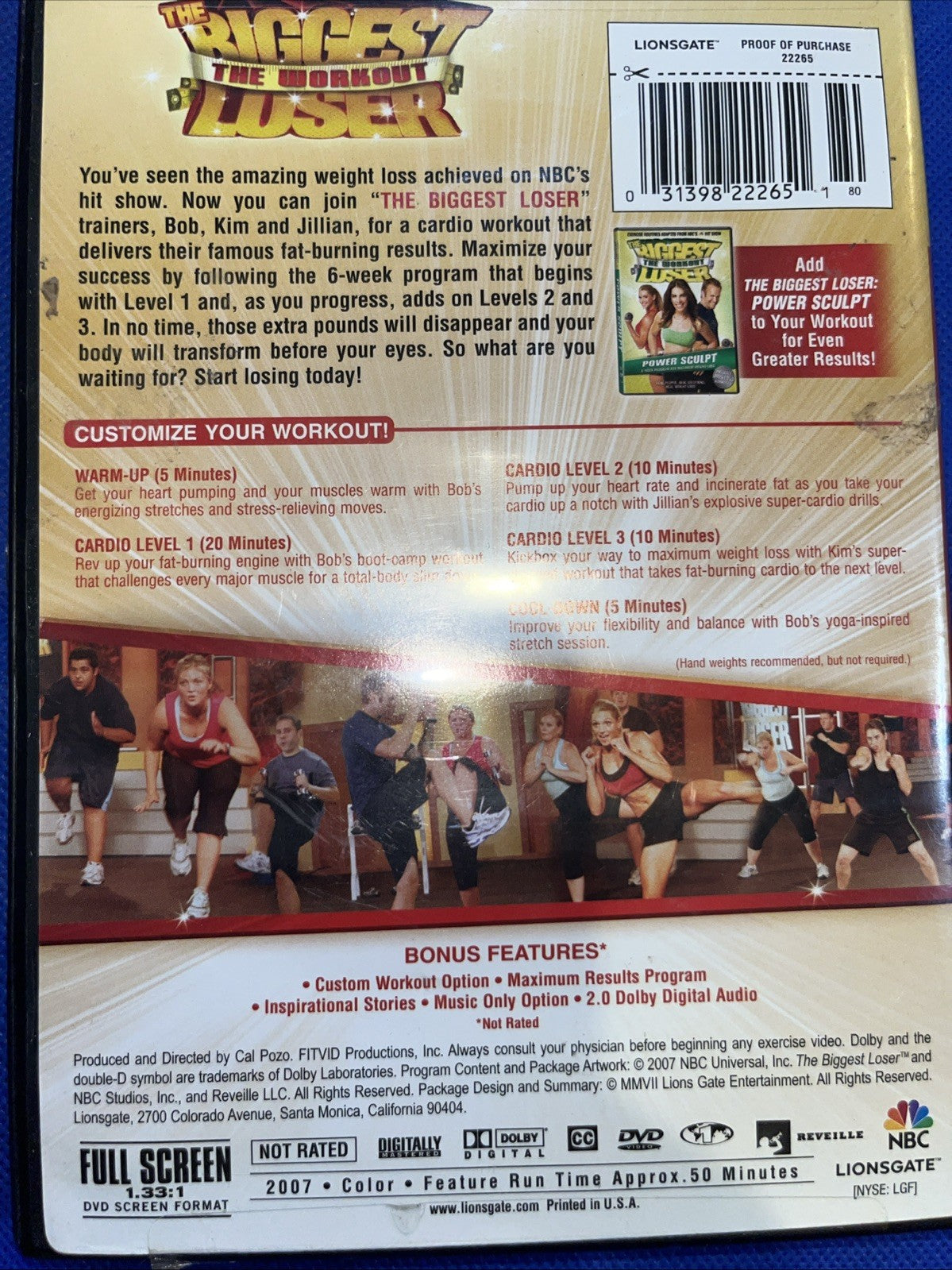 Biggest Loser Workout: Cardio Max (DVD) Sealed