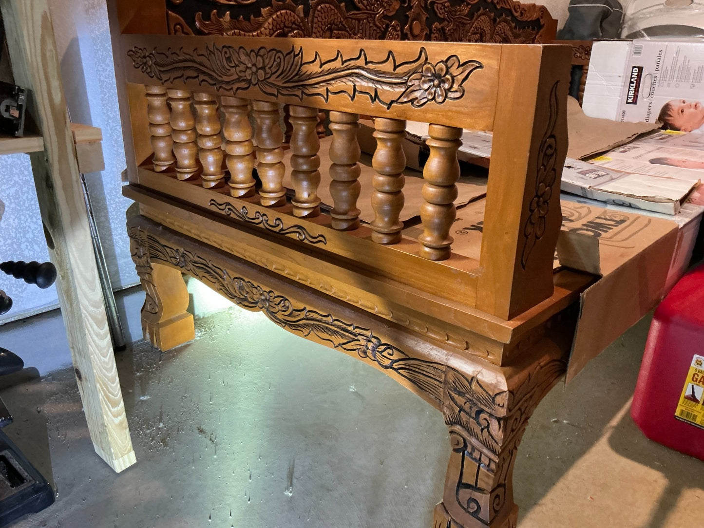 Teak Twin Daybed from Thailand Hand Carved