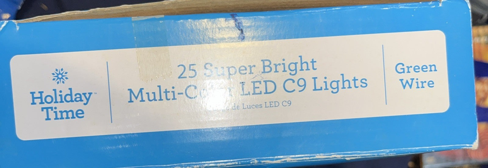 HOLIDAY TIME 25 C9 LED MULTI-COLOR LIGHTS NEW (open box) Indoor & Outdoor