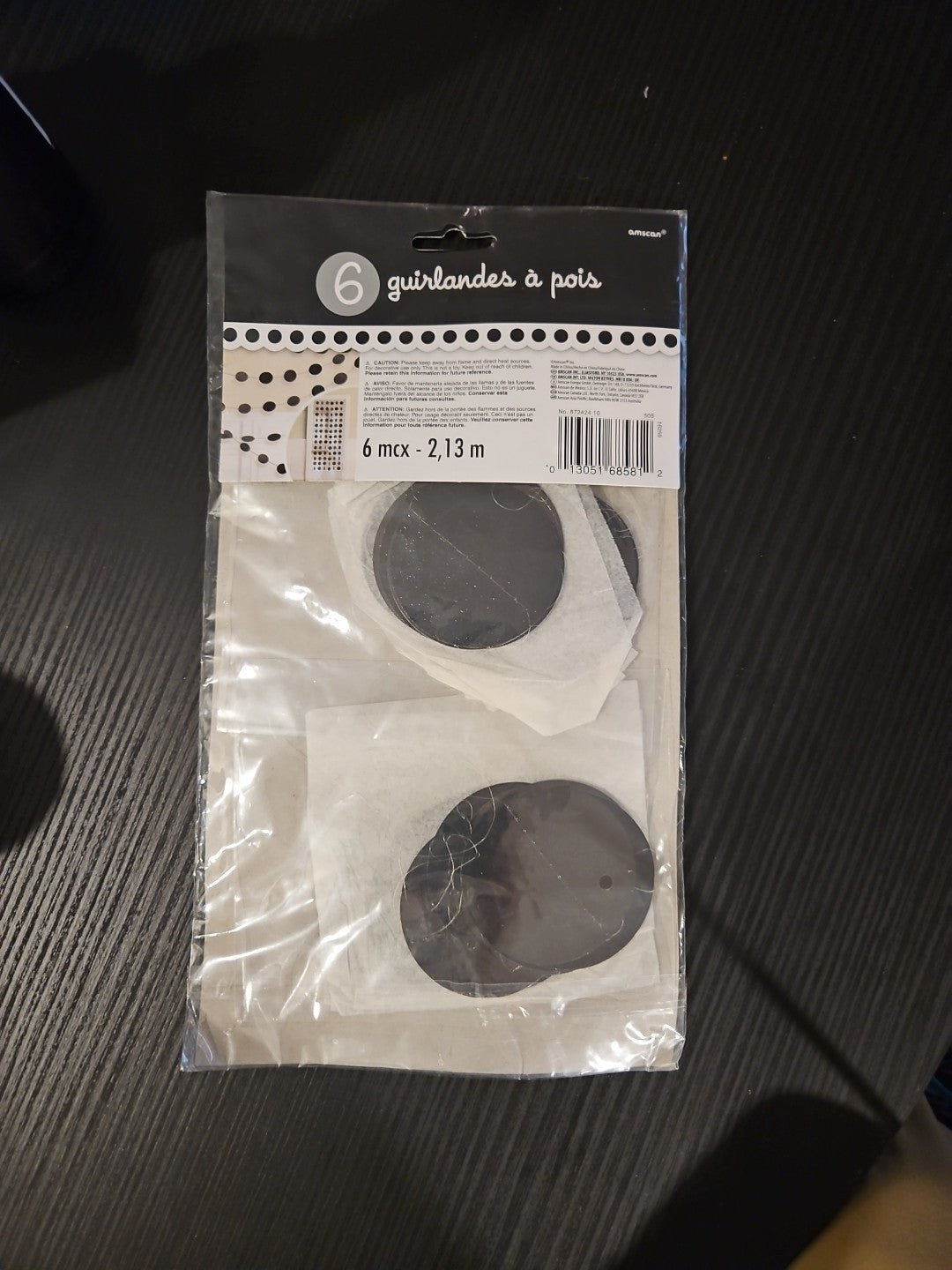 6 Piece/Count Dot Garlands 7 Feet