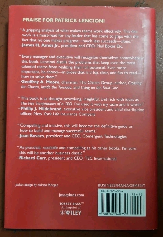 Five Dysfunctions of a Team : A Leadership Fable, 20th Anniversary Edition by...