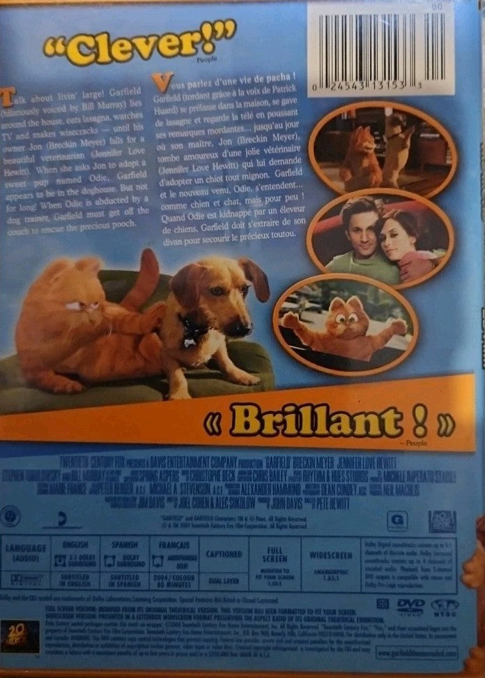Garfield The Movie + Garfield Gets Real (2 DVD) New Sealed