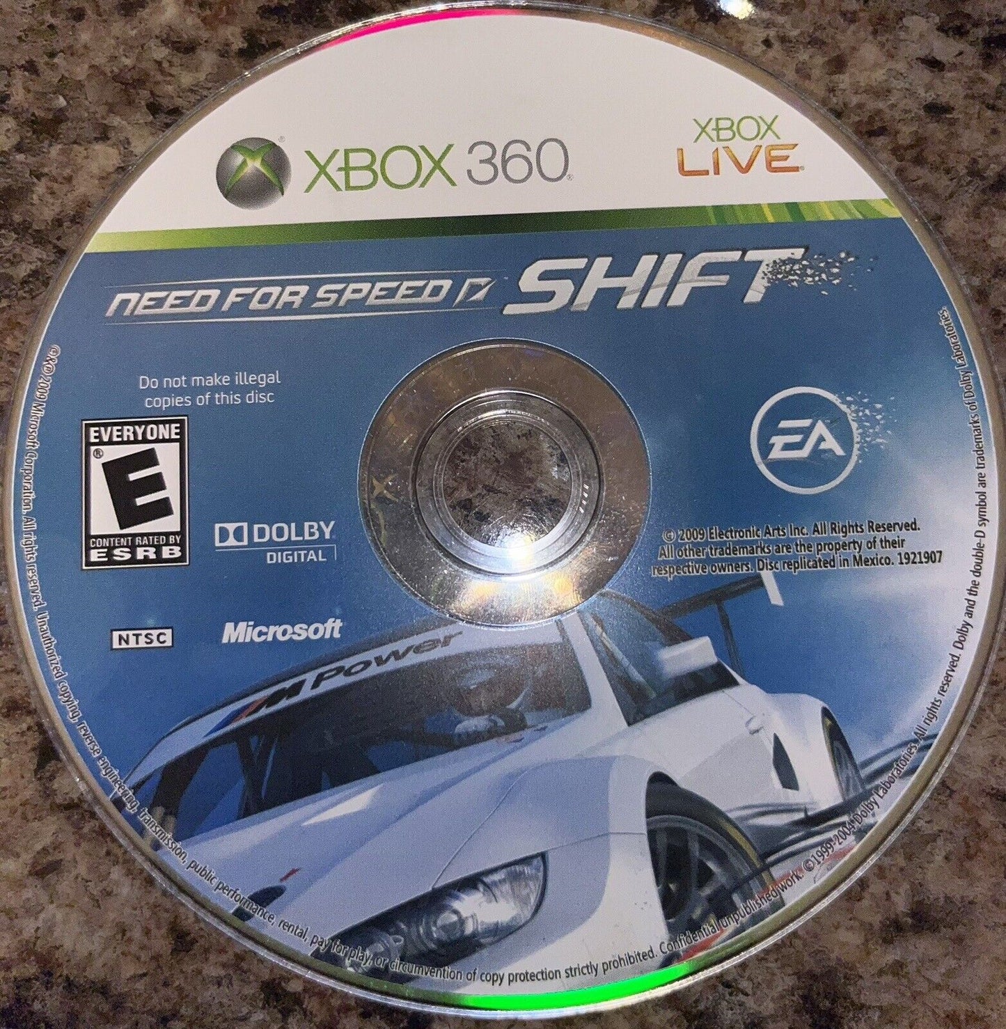 Need For Speed Shift XBOX 360 Replacement Disc