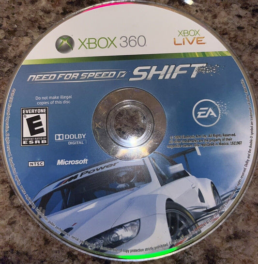 Need For Speed Shift XBOX 360 Replacement Disc