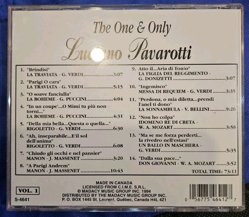 The One & Only Luciano Pavarotti Vol.1 CD