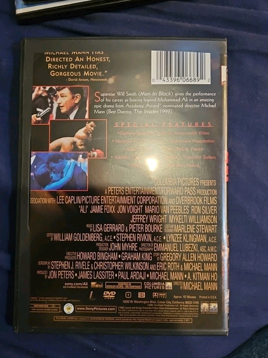 Ali (DVD, 2001) Slimcase. Cropped Sleeve.
