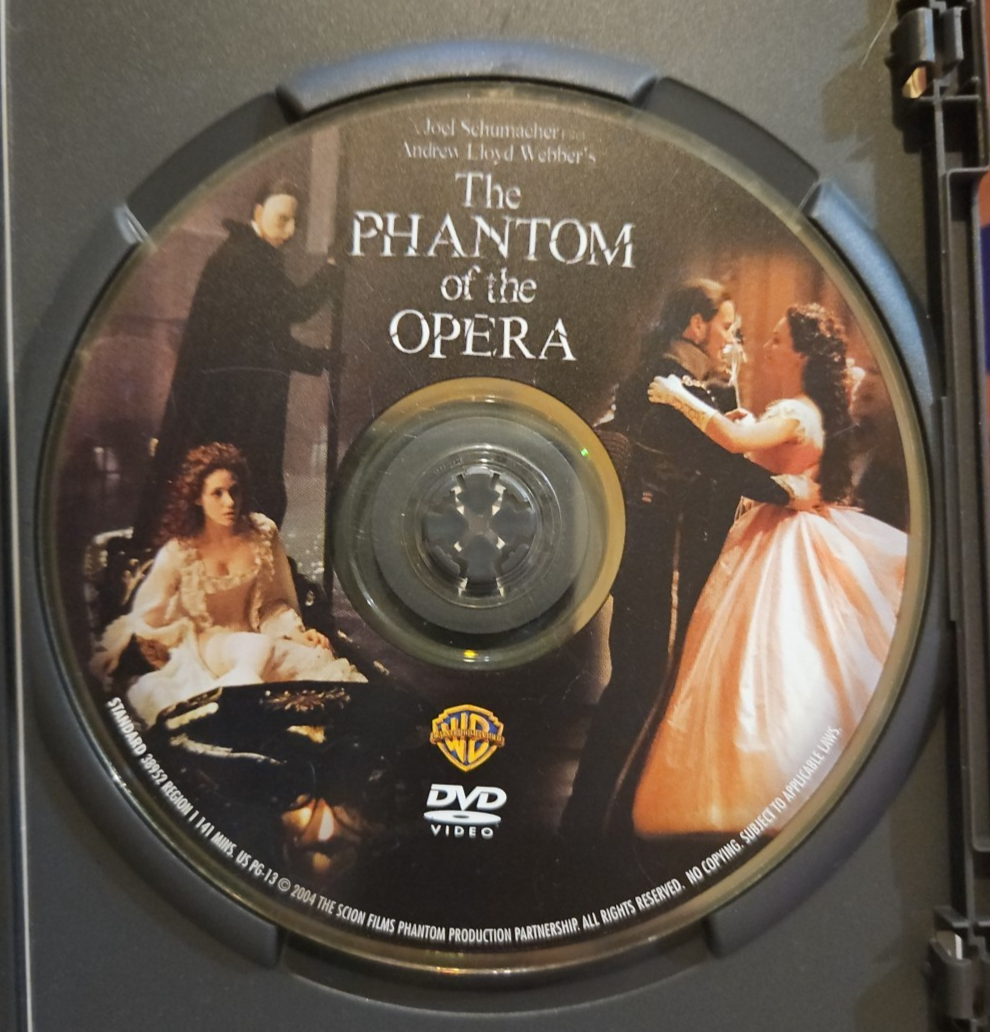 Andrew Lloyd Webbers The Phantom of the Opera (DVD) tested. No Scratches