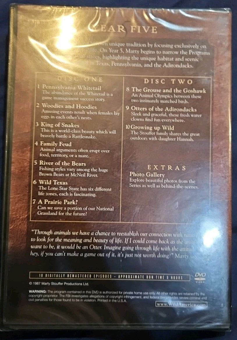 Wild America: Seasons 1, 2, 4,5,6,7 (DVD, 2009, 6-Disc Set, Collectors)