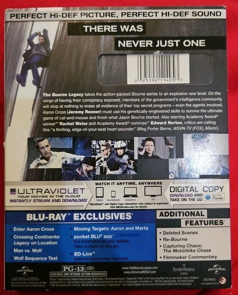 The Bourne Legacy (Blu-ray + DVD) No Digital Download. New Sealed