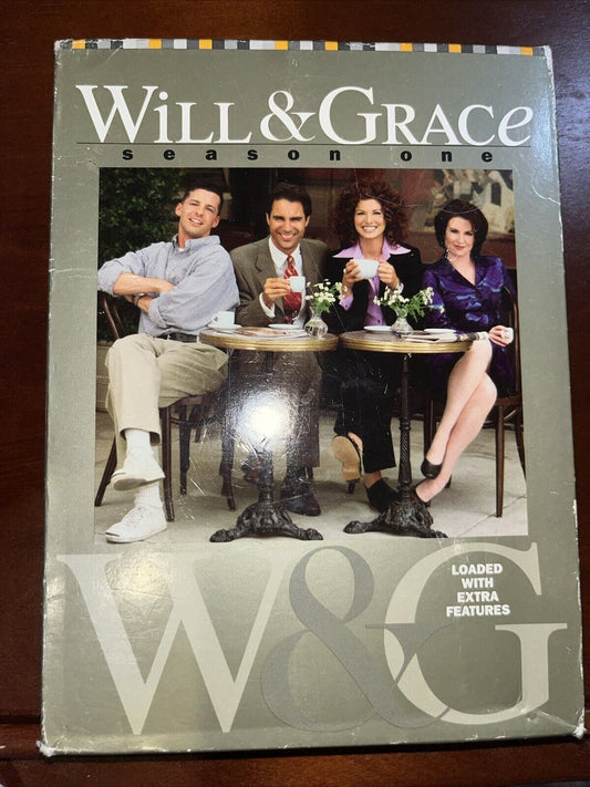 Will  Grace - Season 1 (DVD, 2003, 4-Disc Set) Tested Discs Are Pristine ￼