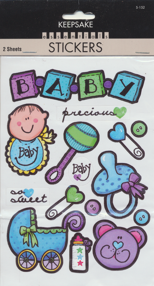Keepsake Essentials Lot of 2 Sheets Package Baby Boy Creativity Inc Stickers