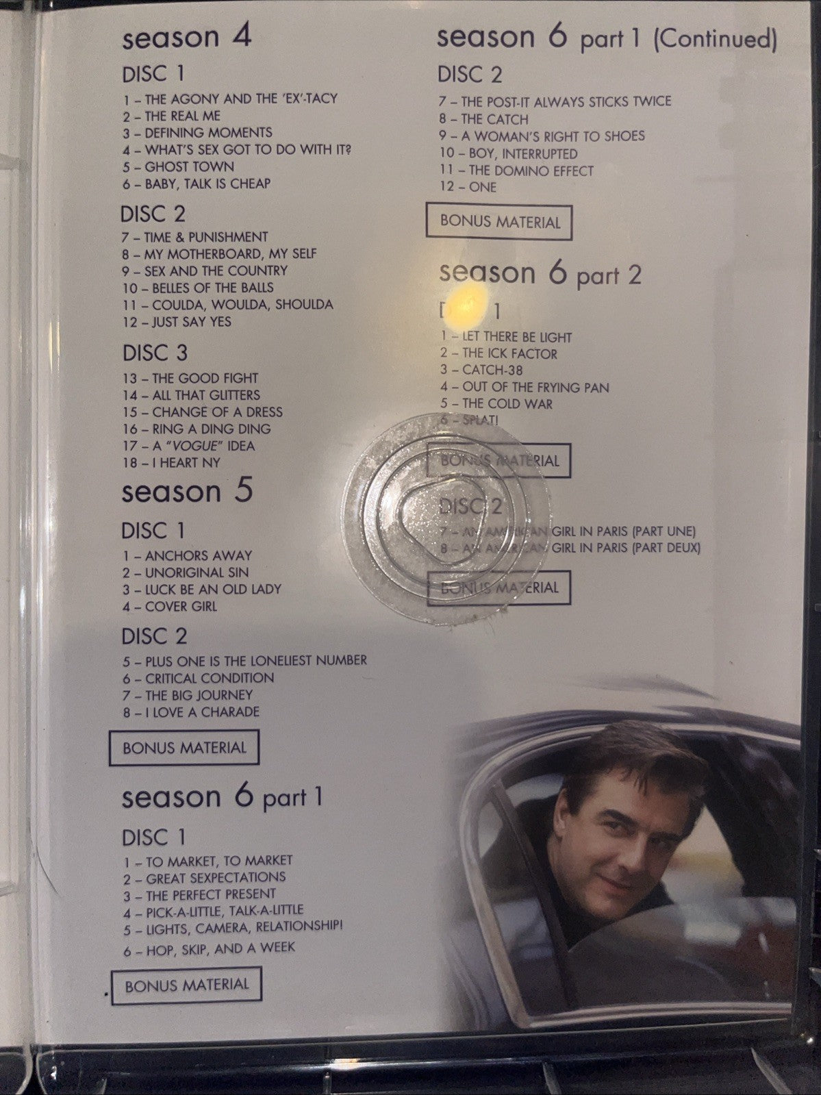 Sex & the City: Complete Series (DVD) Missing Season 1 Disc 1 & Season 4 Disc 2