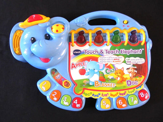 Vtech Touch and Teach Elephant - Learning Educational Toy Numbers Alphabet Songs