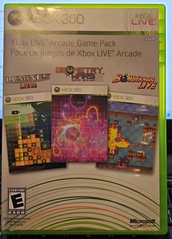 XBOX 360 Arcade Game Pack. TESTED. NO SCRATCHES. NEW CASE. RESEALED.