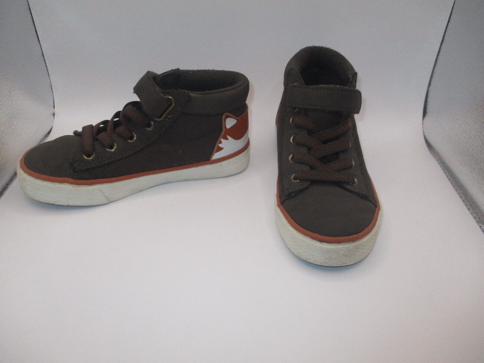 Gymboree Toddler Boys Fox Hi Top Sneakers Shoes Harvest Dk Brown Size 11