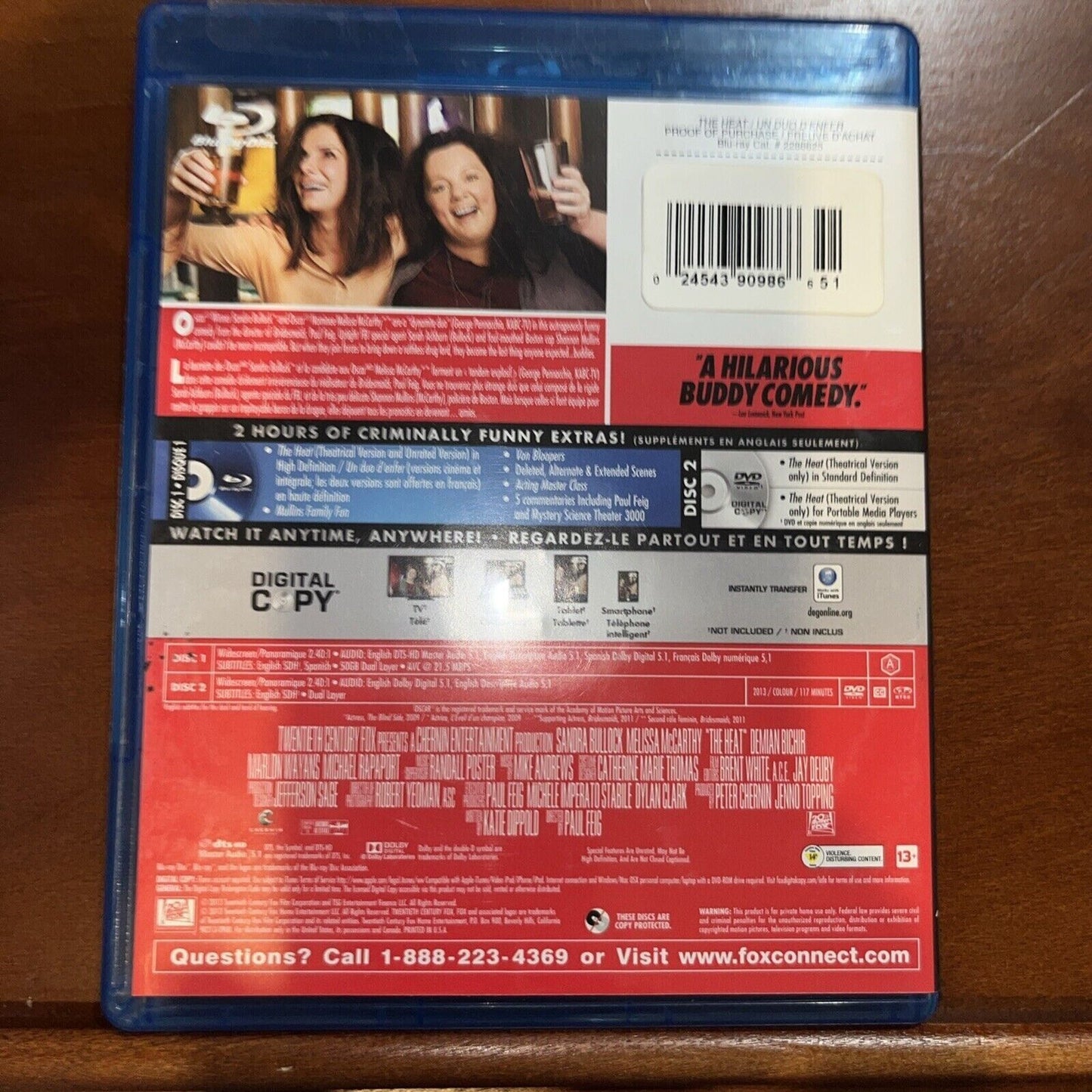 The Heat (Blu-ray/DVD, 2013, 2-Disc Set, Canadian)