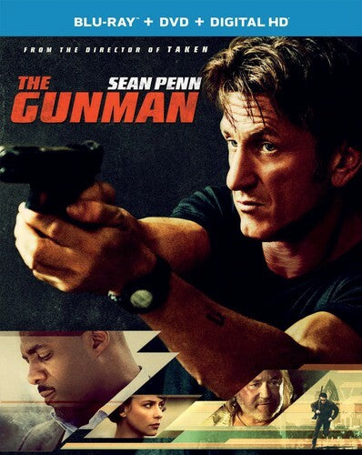 The Gunman (Blu-ray, 2015) Tested, New Case, Damaged Liner