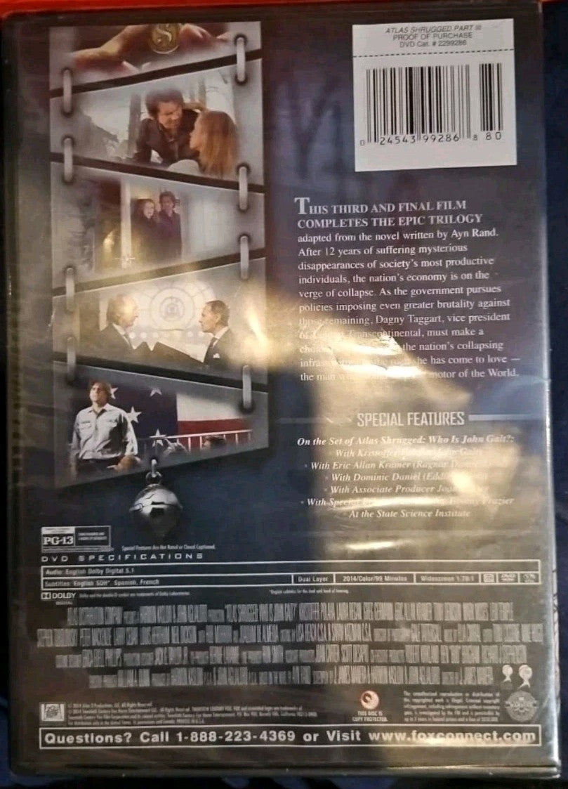 Atlas Shrugged Part 1, 2 & 3 (DVD