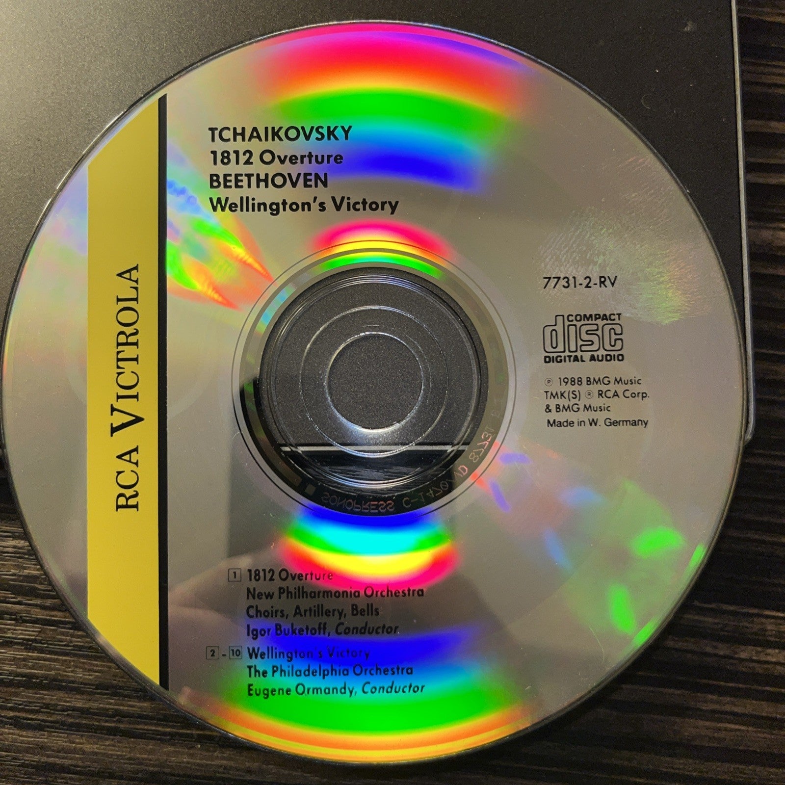 Tchaikovsky 1812 Overture Beethoven Wellington’s Victory (CD)  Disc Only