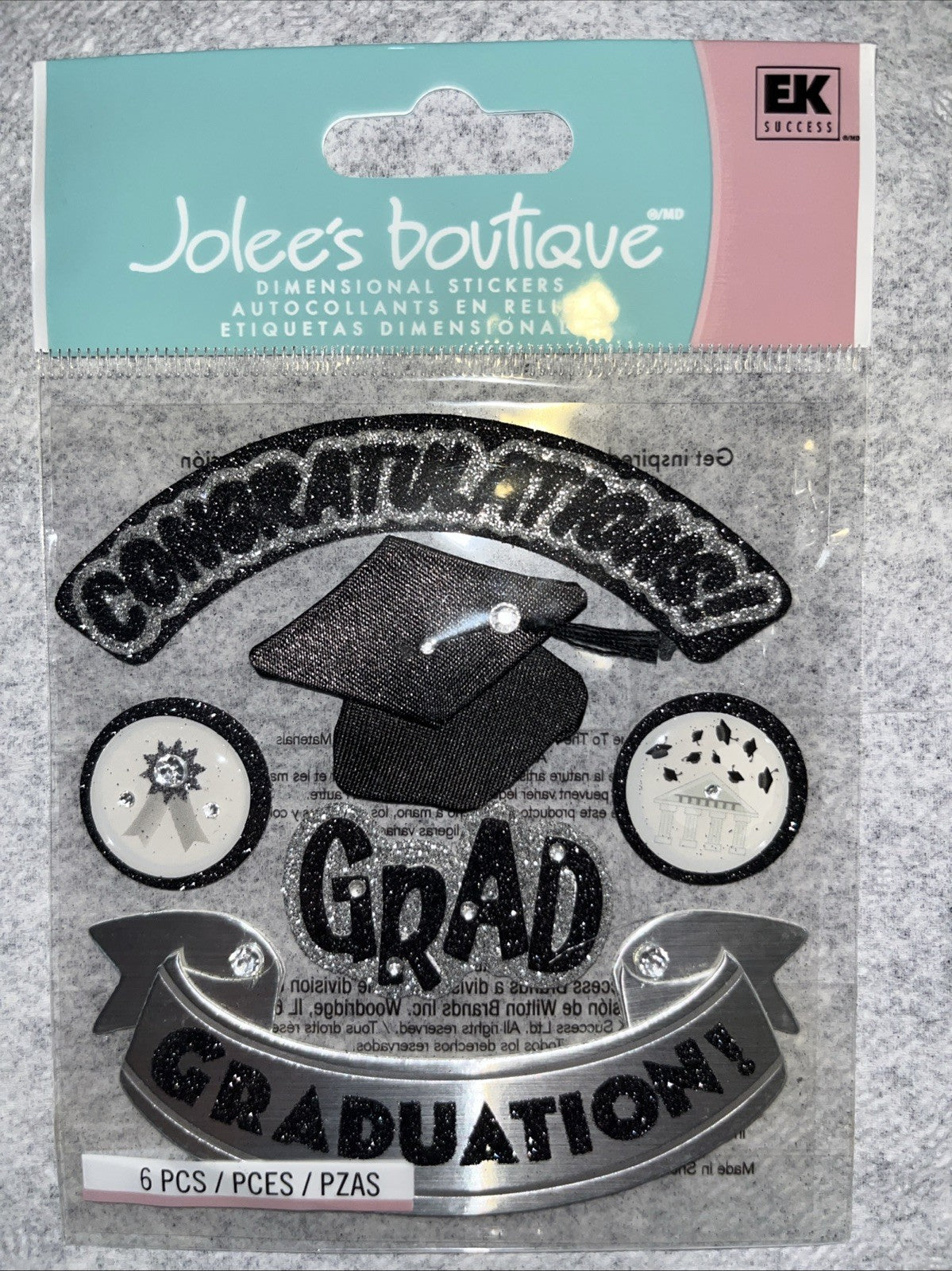 Jolees E5020419 Jolee's Boutique Dimensional Stickers-Hats Off Grad