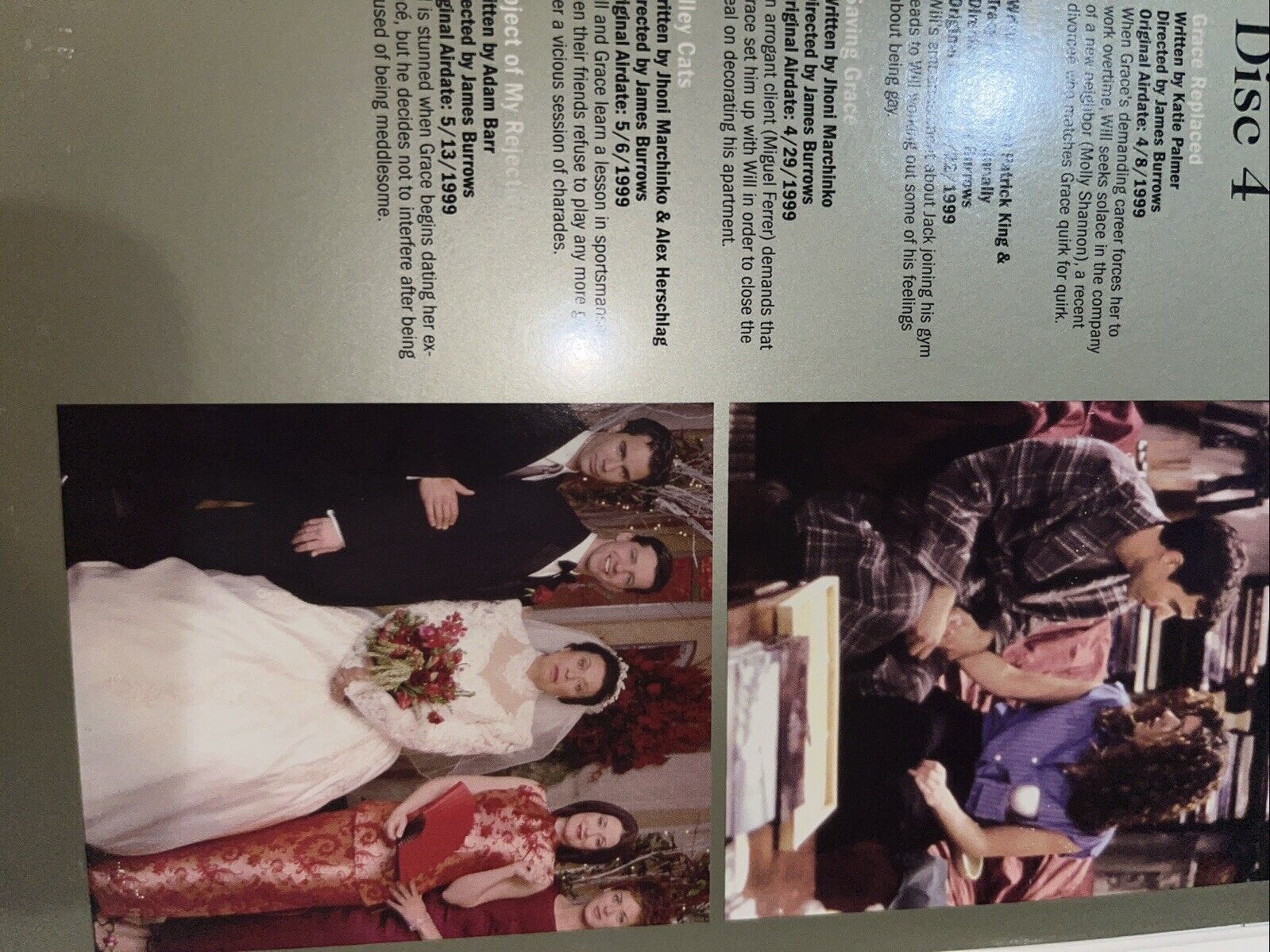 Will  Grace - Season 1 (DVD, 2003, 4-Disc Set) Tested Discs Are Pristine ￼